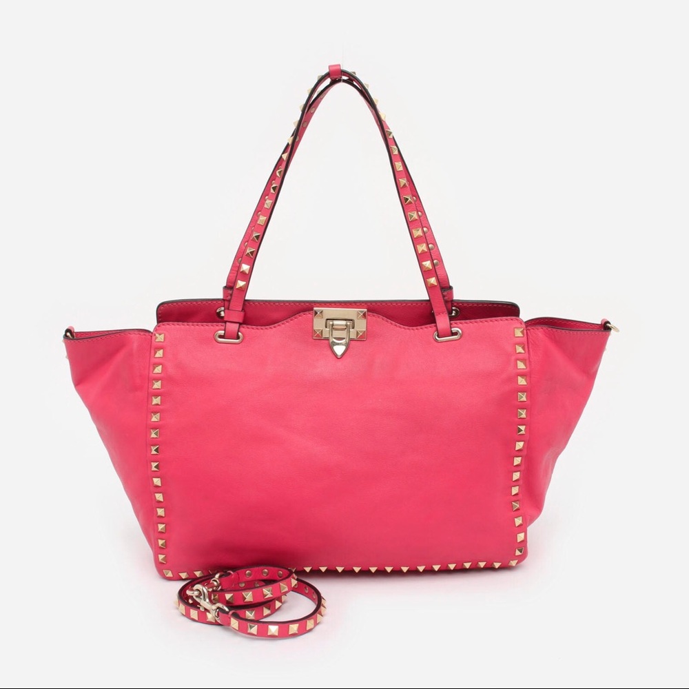 Valentino rockstud medium tote PINK